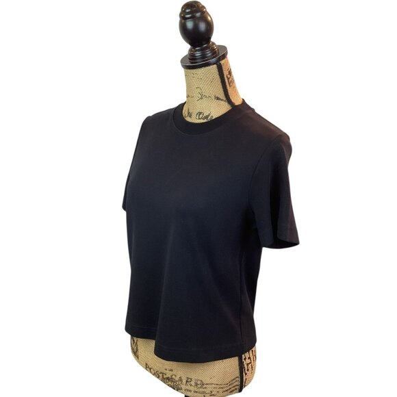COS Womens Small Short Sleeve T-Shirt Black 100% Cotton - Picture 3 of 9